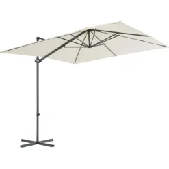 MAISON EXCLUSIVE - Parasol de jardin avec base portable sable