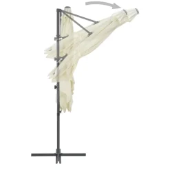 MAISON EXCLUSIVE - Parasol de jardin avec base portable sable