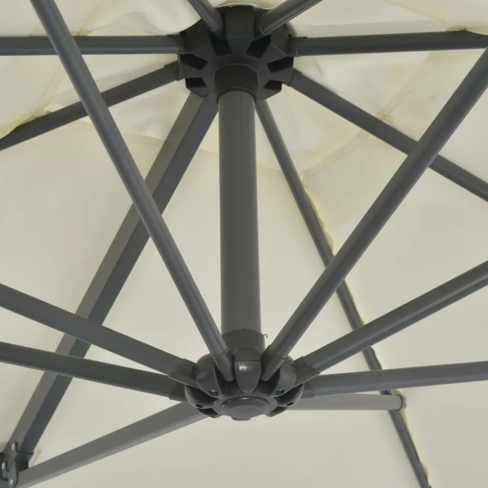 MAISON EXCLUSIVE - Parasol de jardin avec base portable sable