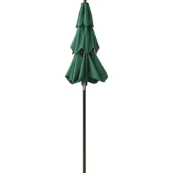 MAISON EXCLUSIVE - Parasol de jardin à 3 niveaux avec mât en aluminium vert 2 m