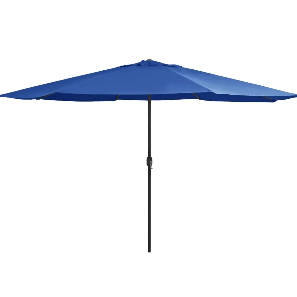MAISON EXCLUSIVE - Parasol de jardin avec mât en métal 390 cm bleu azuré