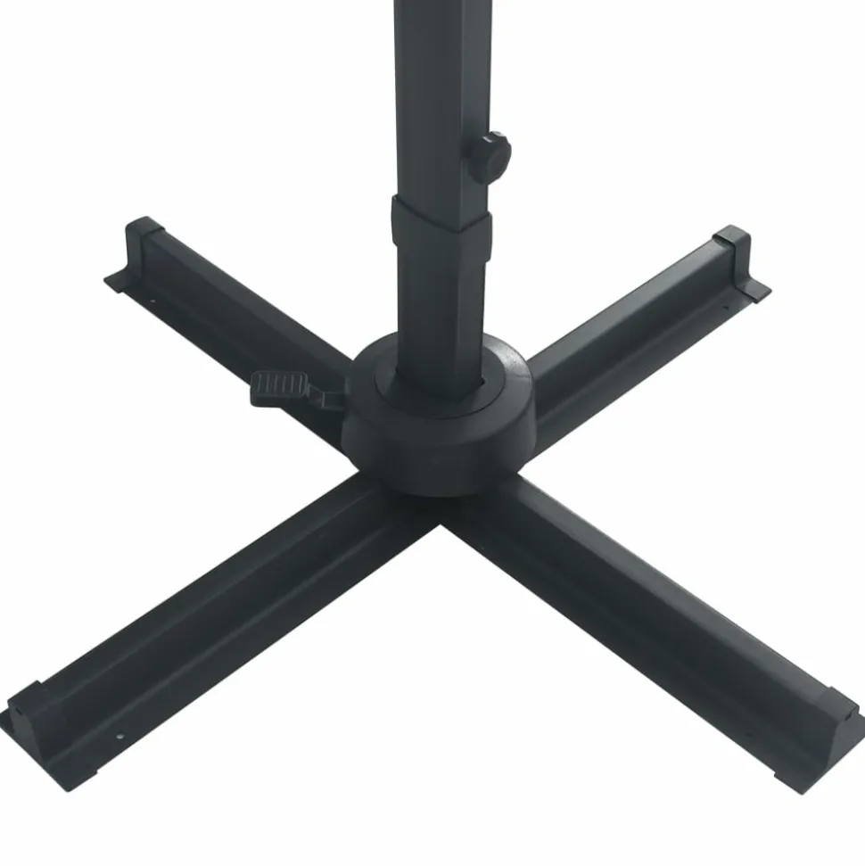 MAISON EXCLUSIVE - Parasol déporté avec lumières led aluminium 400x300 cm noir