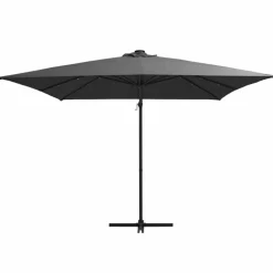 MAISON EXCLUSIVE - Parasol de jardin en porte-à-faux lumières led et mât en acier