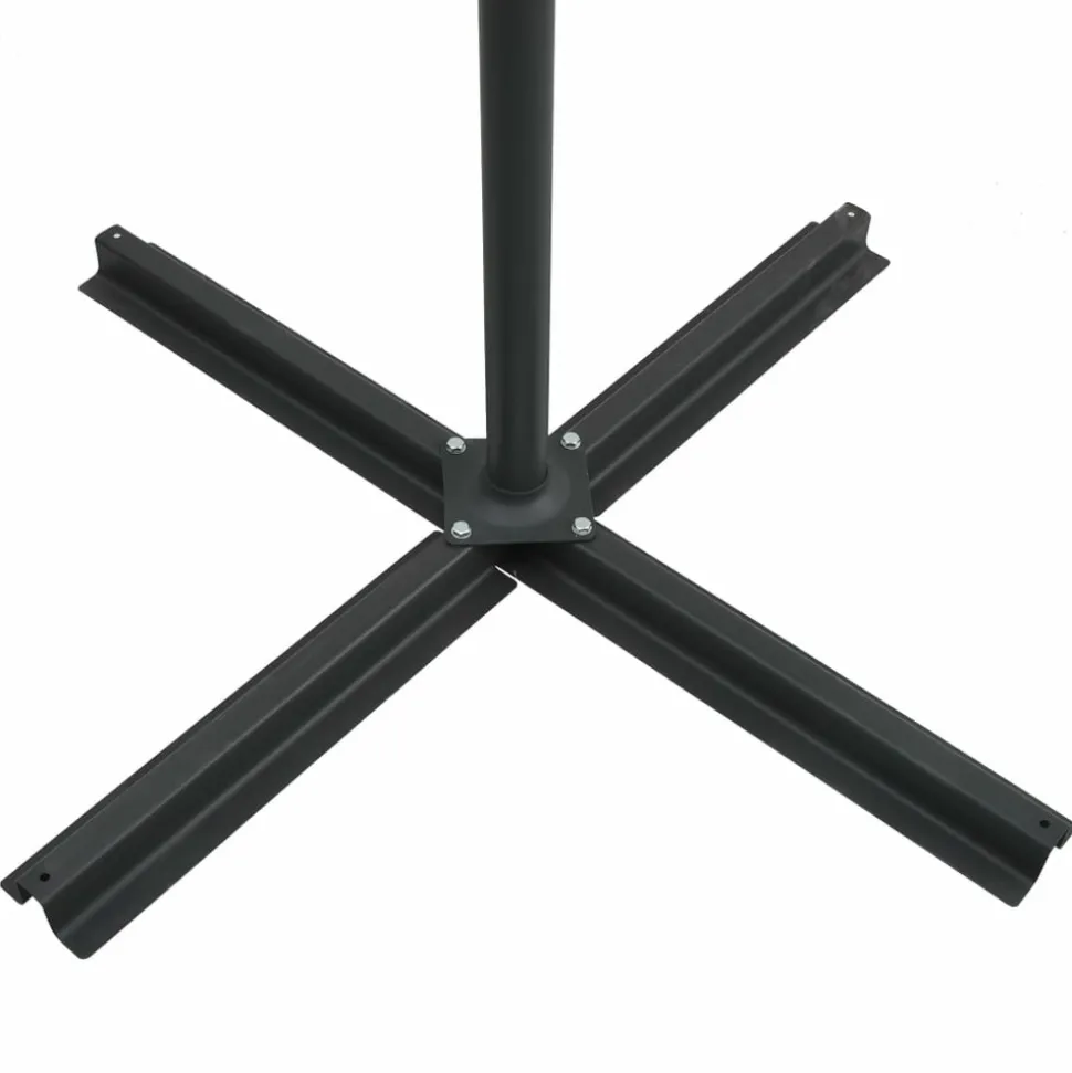 MAISON EXCLUSIVE - Parasol de jardin en porte-à-faux lumières led et mât en acier