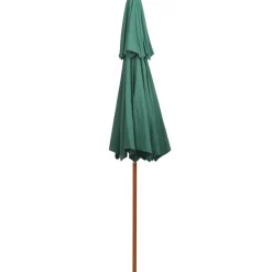 MAISON EXCLUSIVE - Parasol à deux étages avec poteau en bois 270 x 270 cm vert