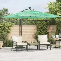 MAISON EXCLUSIVE - Parasol de jardin avec mât en acier vert 269x269x235 cm