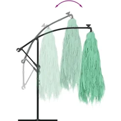 MAISON EXCLUSIVE - Parasol de jardin avec mât en acier vert 269x269x235 cm