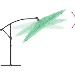 MAISON EXCLUSIVE - Parasol de jardin avec mât en acier vert 269x269x235 cm