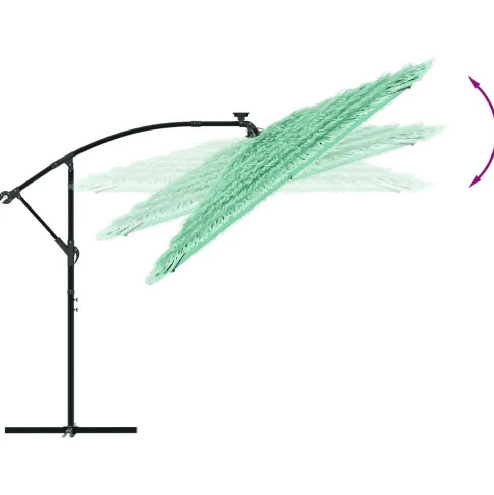 MAISON EXCLUSIVE - Parasol de jardin avec mât en acier vert 269x269x235 cm