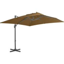 MAISON EXCLUSIVE - Parasol de jardin avec base portable taupe
