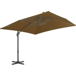 MAISON EXCLUSIVE - Parasol de jardin avec base portable taupe