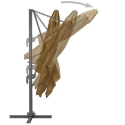 MAISON EXCLUSIVE - Parasol de jardin avec base portable taupe