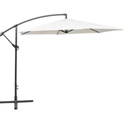 MAISON EXCLUSIVE - Parasol de jardin en porte-à-faux 3 m blanc sable