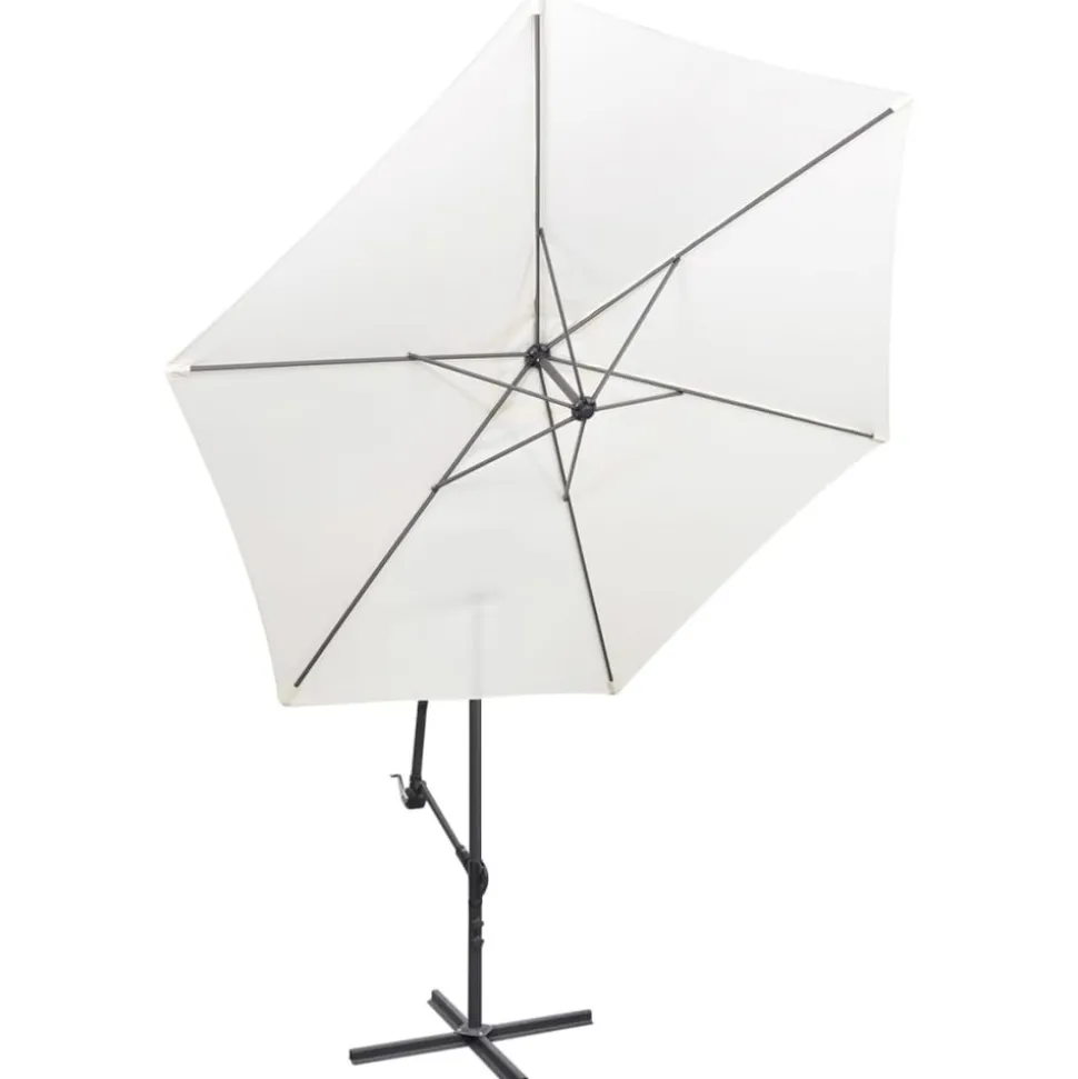 MAISON EXCLUSIVE - Parasol de jardin en porte-à-faux 3 m blanc sable