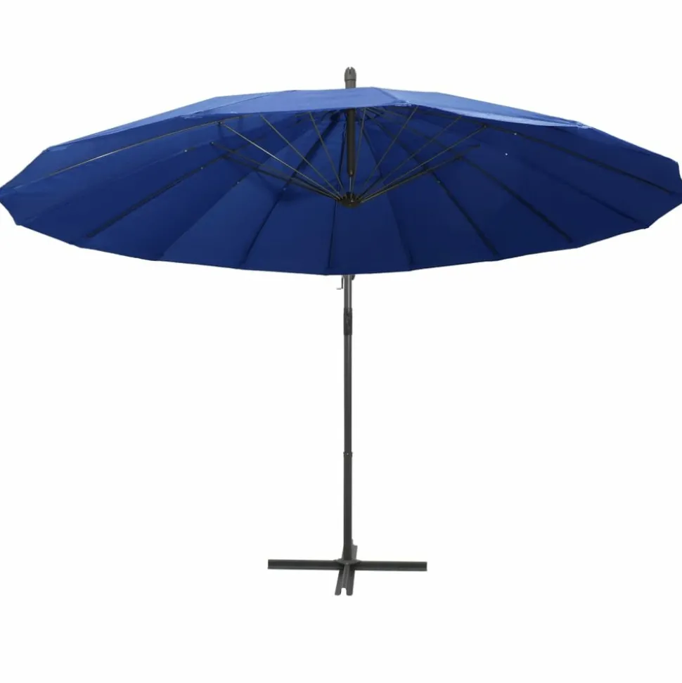 MAISON EXCLUSIVE - Parasol suspendu avec poteau bleu 3 m
