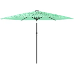 MAISON EXCLUSIVE - Parasol de jardin avec mât en acier vert 288x288x225 cm