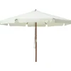 MAISON EXCLUSIVE - Parasol d'extérieur avec mât en bois 330 cm blanc sable