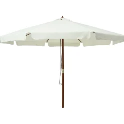 MAISON EXCLUSIVE - Parasol d'extérieur avec mât en bois 330 cm blanc sable