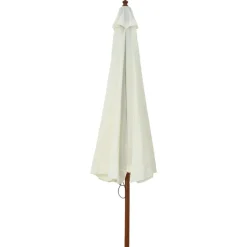 MAISON EXCLUSIVE - Parasol d'extérieur avec mât en bois 330 cm blanc sable