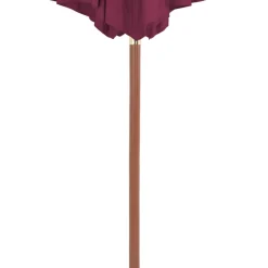MAISON EXCLUSIVE - Parasol d'extérieur avec mât en bois 300 cm rouge bordeaux