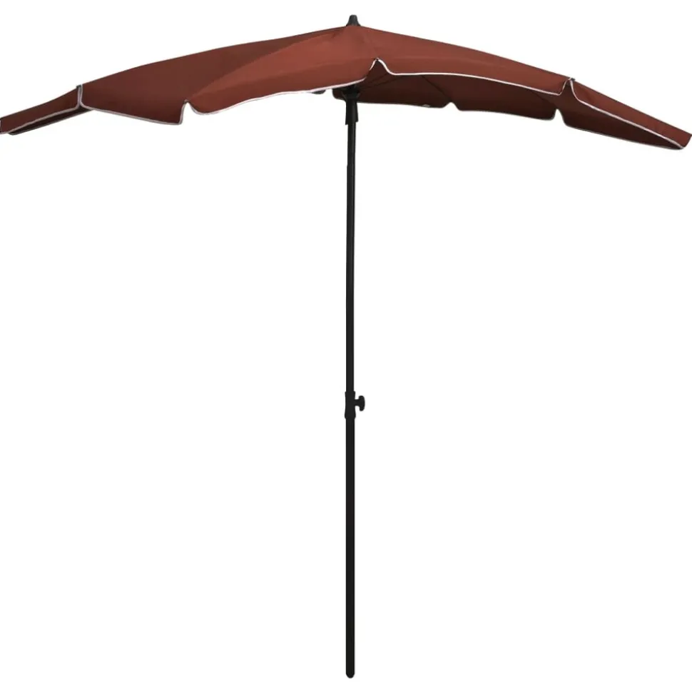 MAISON EXCLUSIVE - Parasol de jardin avec mât 200x130 cm terre cuite