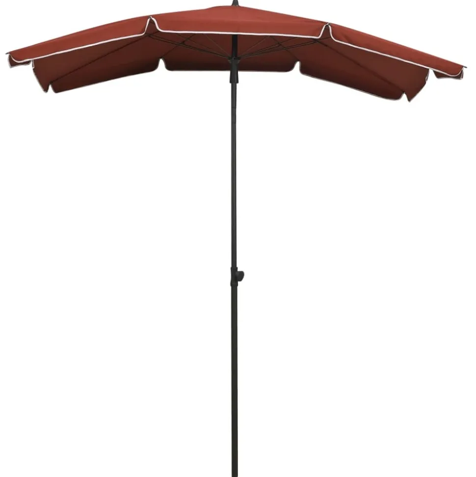 MAISON EXCLUSIVE - Parasol de jardin avec mât 200x130 cm terre cuite