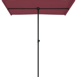 MAISON EXCLUSIVE - Parasol de jardin et mât en aluminium 180x110 cm rouge bordeaux