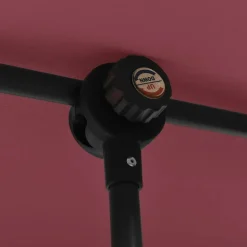 MAISON EXCLUSIVE - Parasol de jardin et mât en aluminium 180x110 cm rouge bordeaux