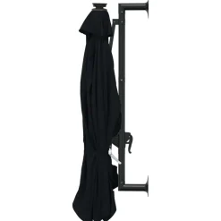 MAISON EXCLUSIVE - Parasol mural de jardin avec led 300 cm noir