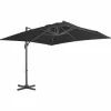 MAISON EXCLUSIVE - Parasol de jardin en porte-à-faux et poteau en aluminium