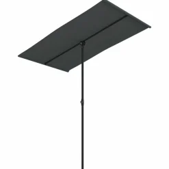 MAISON EXCLUSIVE - Parasol de jardin avec mât en aluminium 180x110 cm noir
