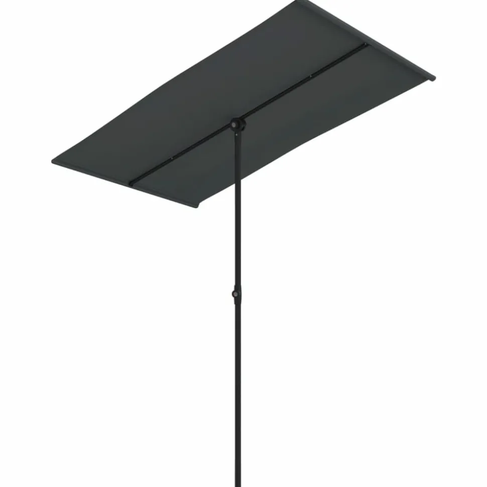 MAISON EXCLUSIVE - Parasol de jardin avec mât en aluminium 180x110 cm noir