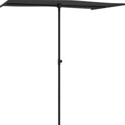 MAISON EXCLUSIVE - Parasol de jardin avec mât en aluminium 180x110 cm noir