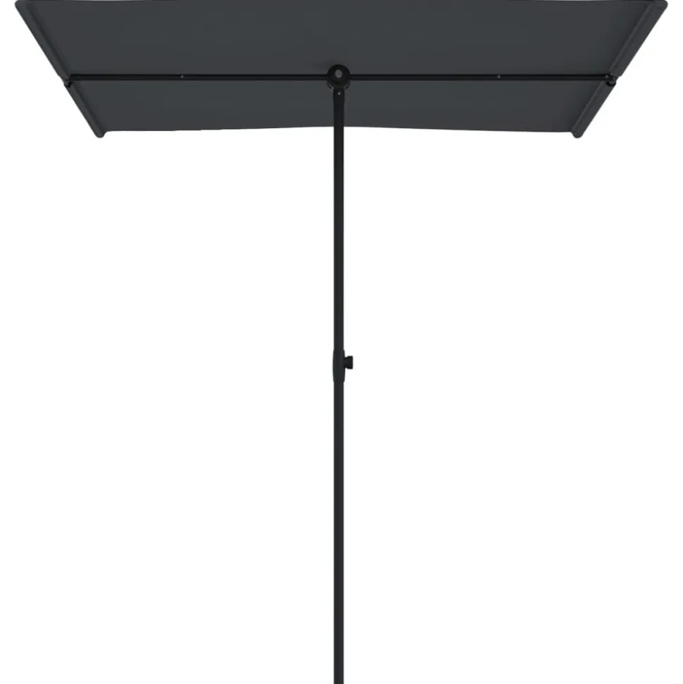 MAISON EXCLUSIVE - Parasol de jardin avec mât en aluminium 180x110 cm noir