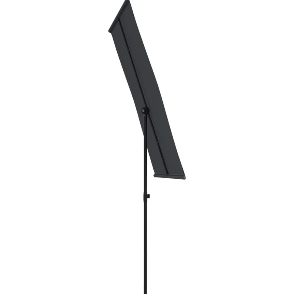MAISON EXCLUSIVE - Parasol de jardin avec mât en aluminium 180x110 cm noir