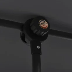 MAISON EXCLUSIVE - Parasol de jardin avec mât en aluminium 180x110 cm noir