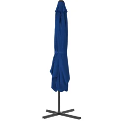 MAISON EXCLUSIVE - Parasol de jardin avec mât en acier bleu 250x250x230 cm