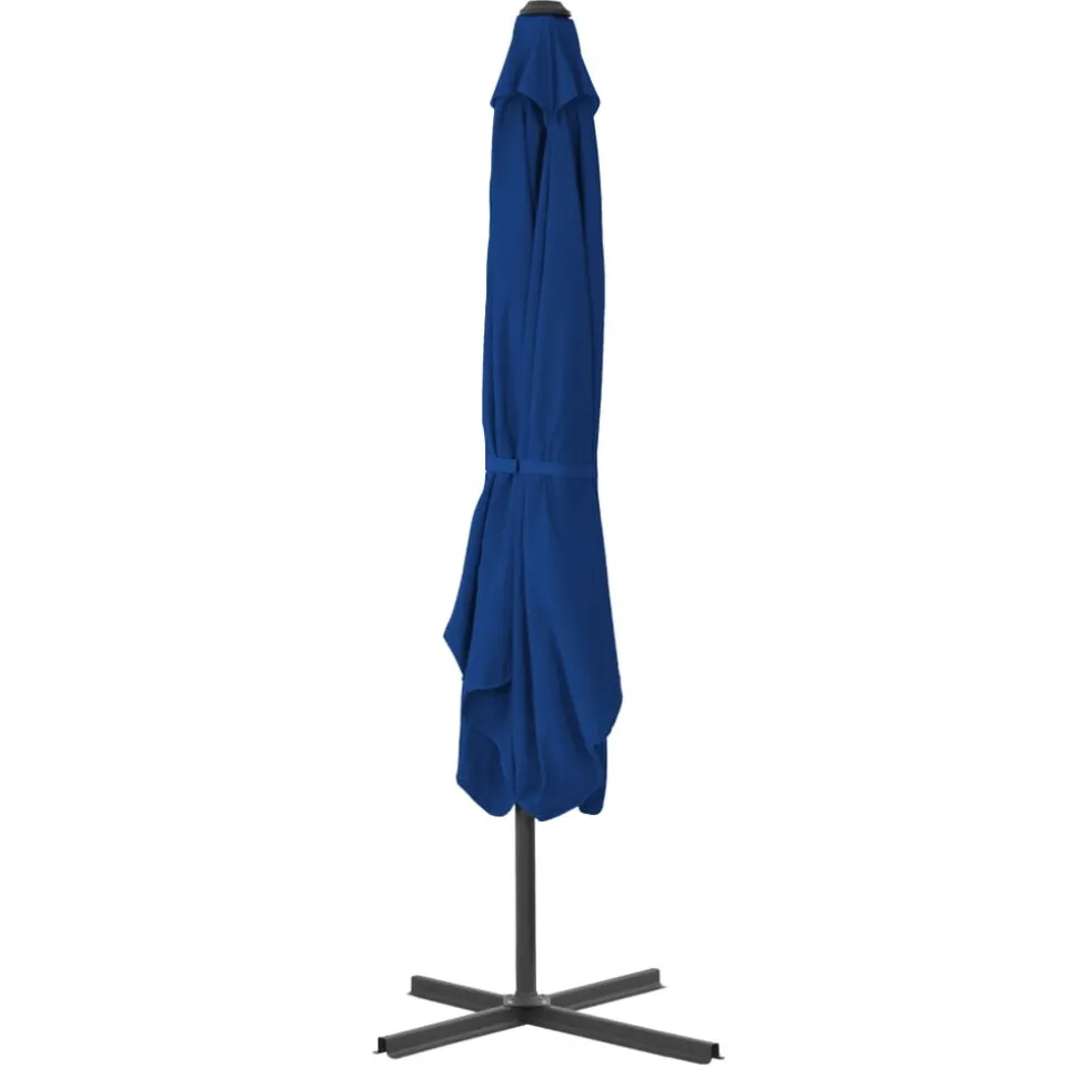 MAISON EXCLUSIVE - Parasol de jardin avec mât en acier bleu 250x250x230 cm