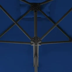 MAISON EXCLUSIVE - Parasol de jardin avec mât en acier bleu 250x250x230 cm