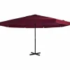 MAISON EXCLUSIVE - Parasol d'extérieur avec mât en aluminium 500 cm rouge bordeaux