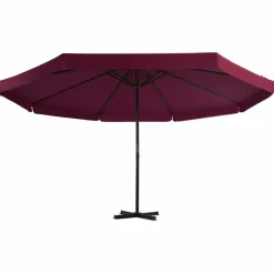 MAISON EXCLUSIVE - Parasol d'extérieur avec mât en aluminium 500 cm rouge bordeaux