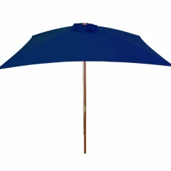 MAISON EXCLUSIVE - Parasol de jardin avec mât en bois bleu 200x300 cm
