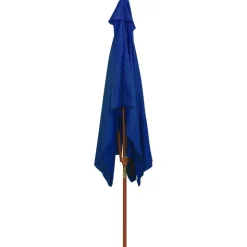 MAISON EXCLUSIVE - Parasol de jardin avec mât en bois bleu 200x300 cm