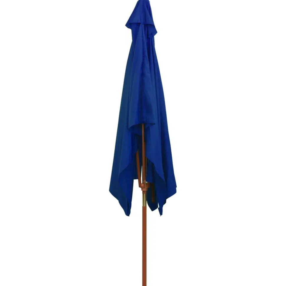 MAISON EXCLUSIVE - Parasol de jardin avec mât en bois bleu 200x300 cm