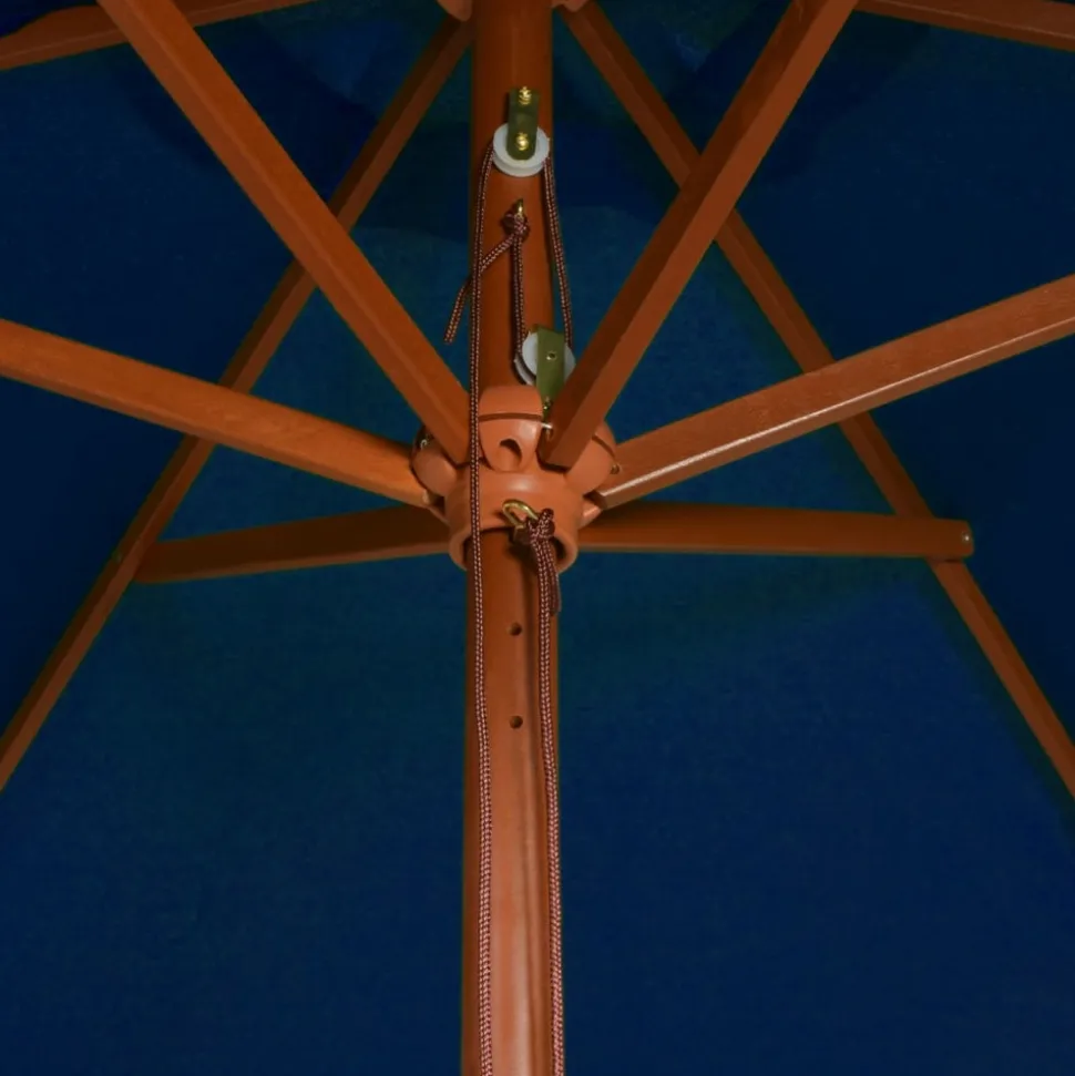 MAISON EXCLUSIVE - Parasol de jardin avec mât en bois bleu 200x300 cm