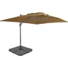 MAISON EXCLUSIVE - Parasol de jardin avec base portable taupe