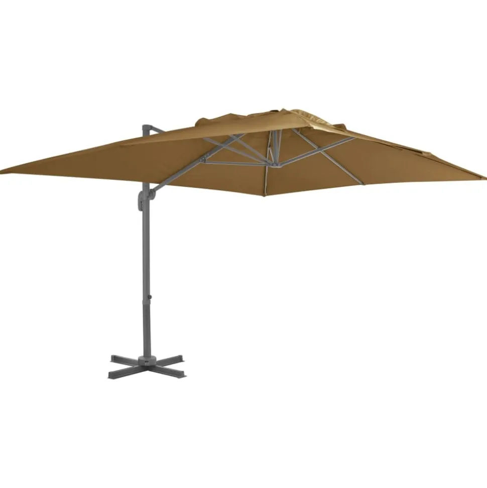 MAISON EXCLUSIVE - Parasol de jardin avec base portable taupe
