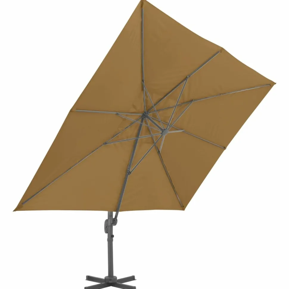 MAISON EXCLUSIVE - Parasol de jardin avec base portable taupe