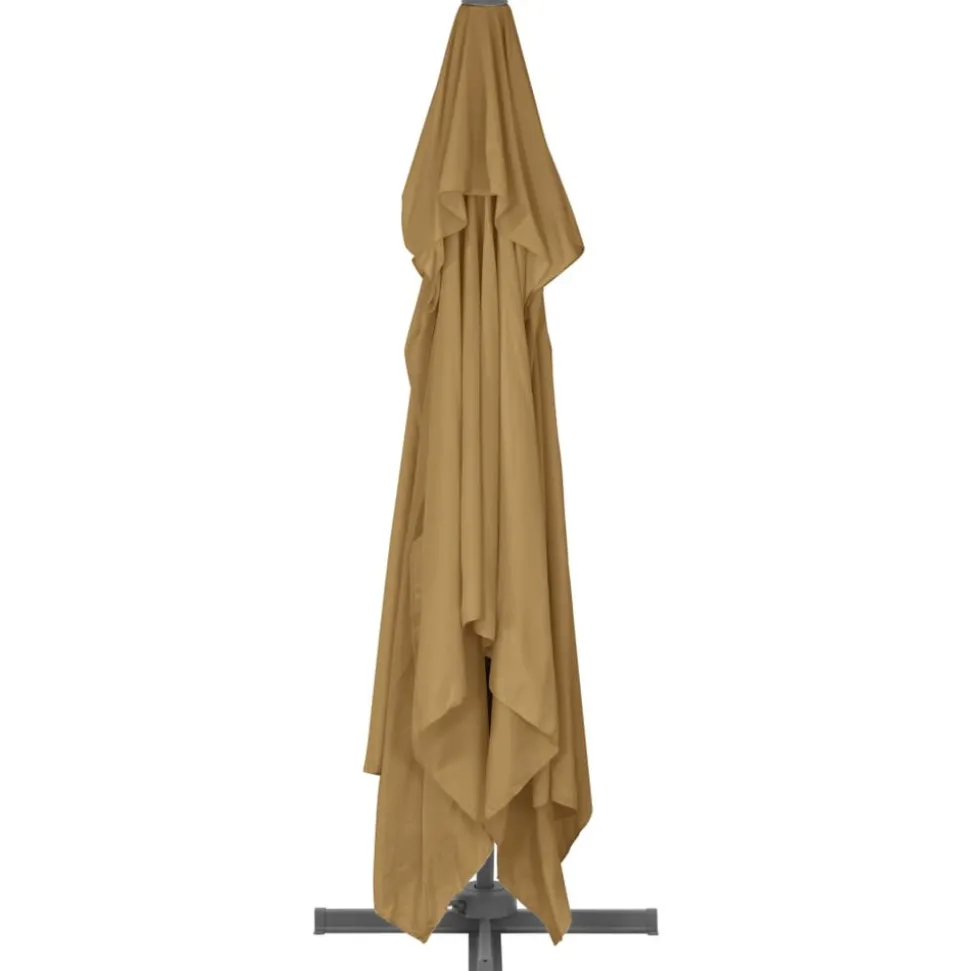 MAISON EXCLUSIVE - Parasol de jardin avec base portable taupe