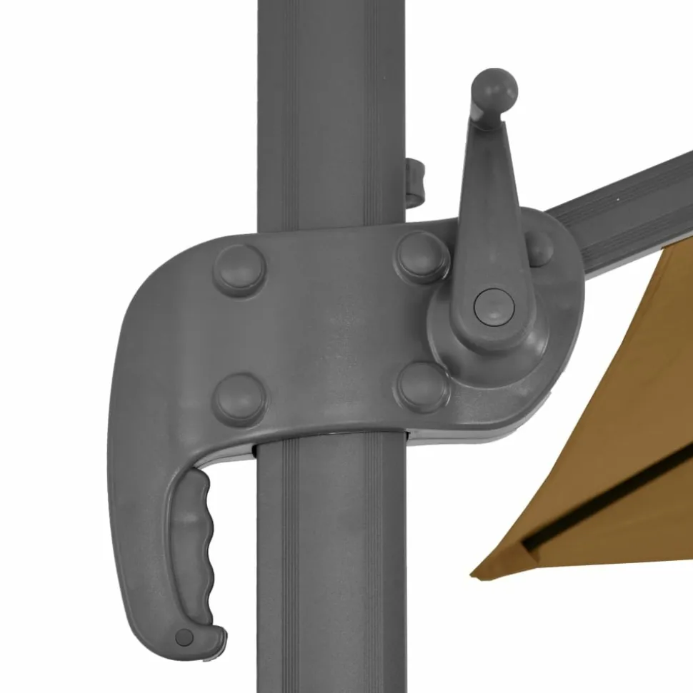 MAISON EXCLUSIVE - Parasol de jardin avec base portable taupe